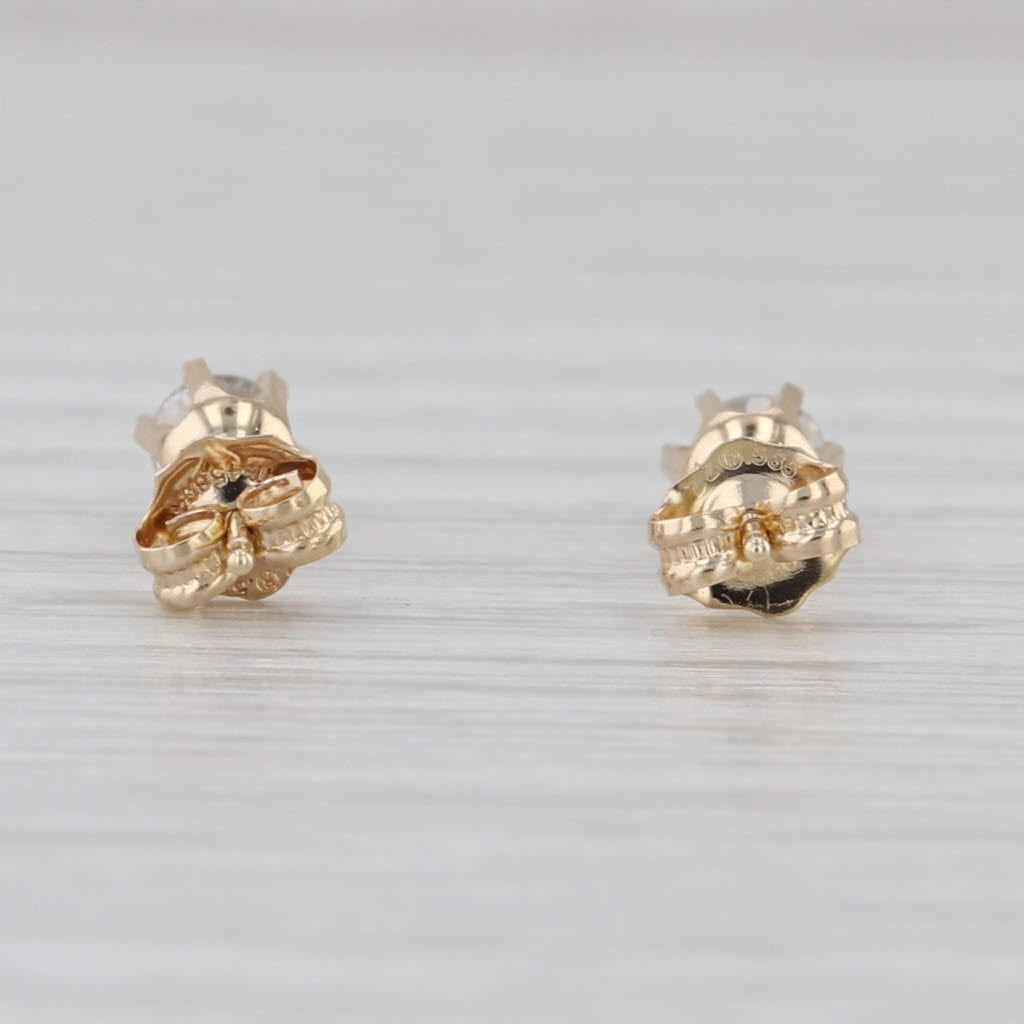 0.38ctw Round Diamond Stud Earrings 14k Yellow Gold Solitaire Studs