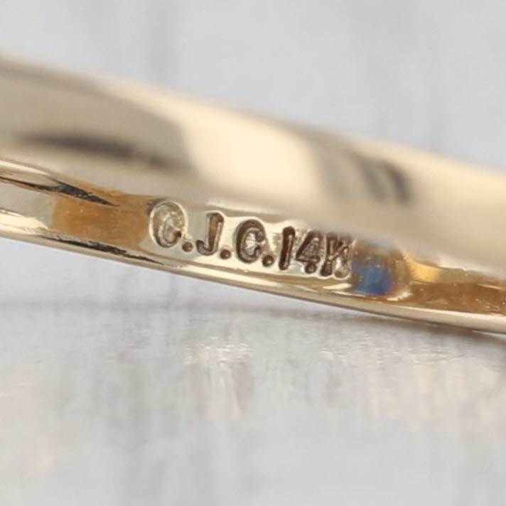 1.73ctw Blue Sapphire Bypass Ring 14k Yellow Gold Size 10.25
