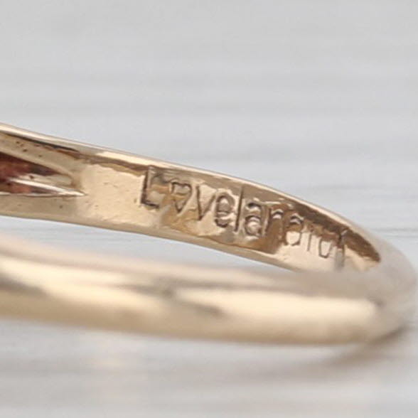 Vintage Diamond Princess Ring 10k White Yellow Gold Size 5.25