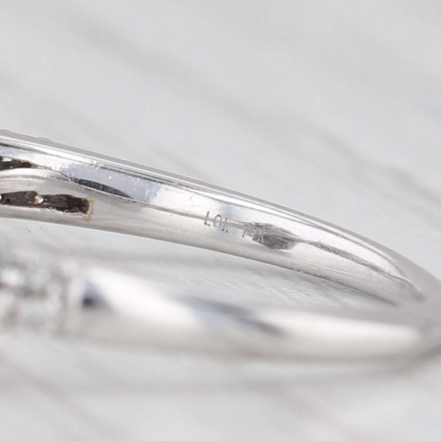 Light Gray 0.48ctw Pear Diamond Halo Engagement Ring 14k White Gold Size 6