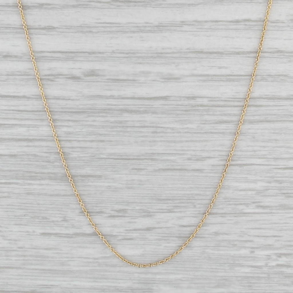 16"-18" Cable Chain Necklace 14k Yellow Gold 0.6mm