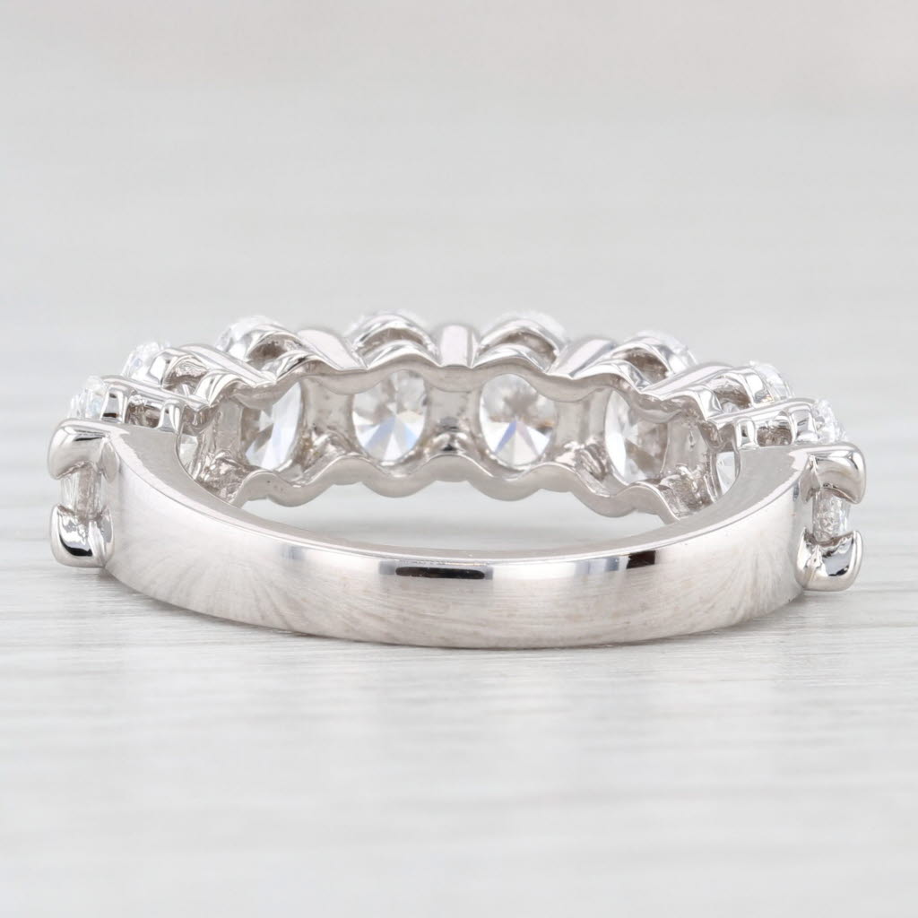 Light Gray New 3.08ctw Lab Grown Diamond Ring Wedding Anniversary Band 14k White Gold S 6.5