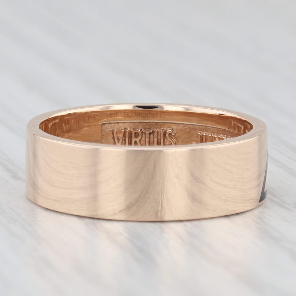 Light Gray 14th Degree Yod Masonic Band 10k Yellow Gold Size 7.5 Scottish Rite Ring