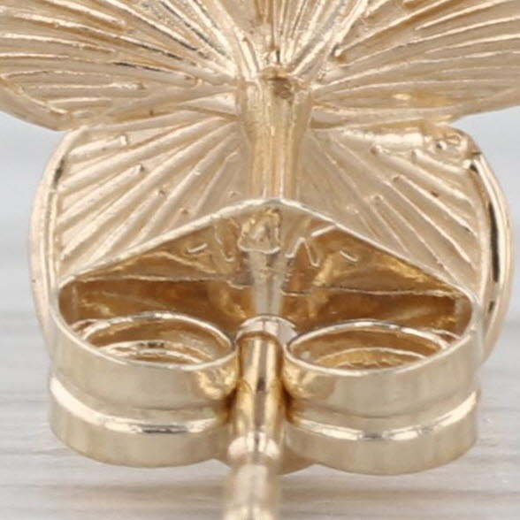 Small Flower Stud Earrings 14k Yellow Gold Floral Studs