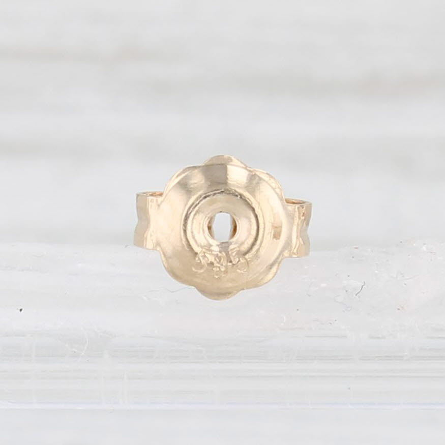 Light Gray Diamond Accented Heart Stud Earrings 14k Yellow Gold