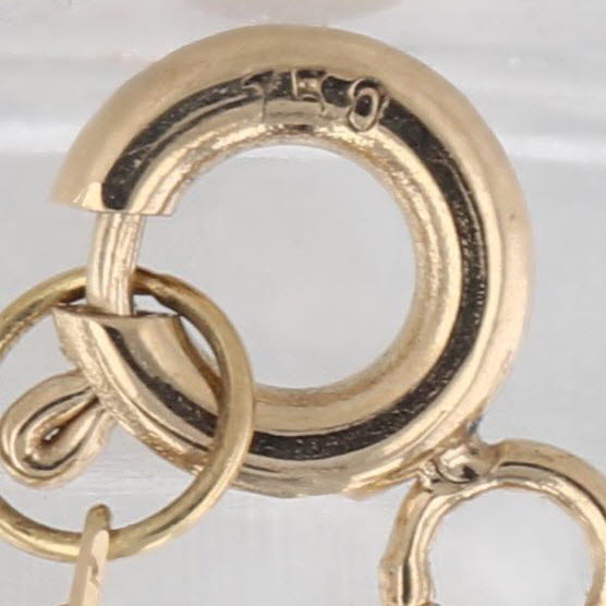 Interlocking Hearts Necklace 18k Yellow Gold 17.5" Cable Chain