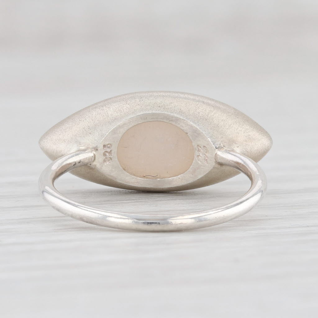 New Nina Wynn Druzy White Quartz Sterling Silver Statement Ring Statement Sz 7