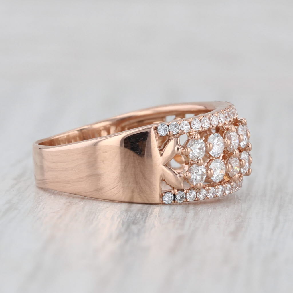 1.26ctw Diamond Ring 18k Rose Gold Size 8.5 Anniversary Band