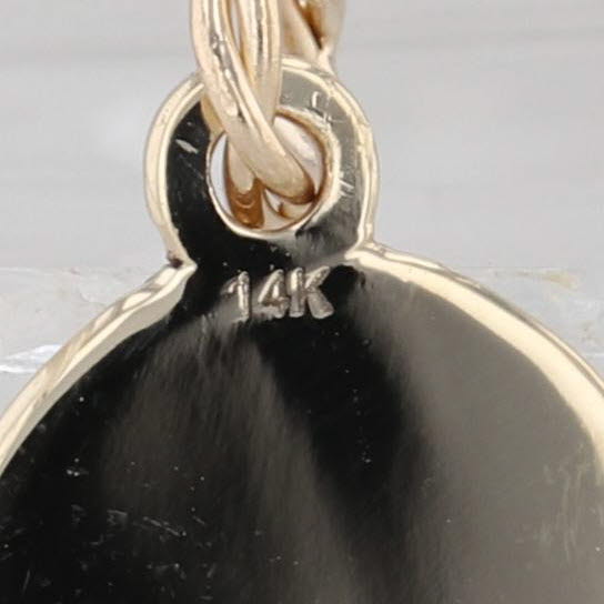 Engraved Letter Initial "S" Pendant 14k Yellow Gold Small Round Charm