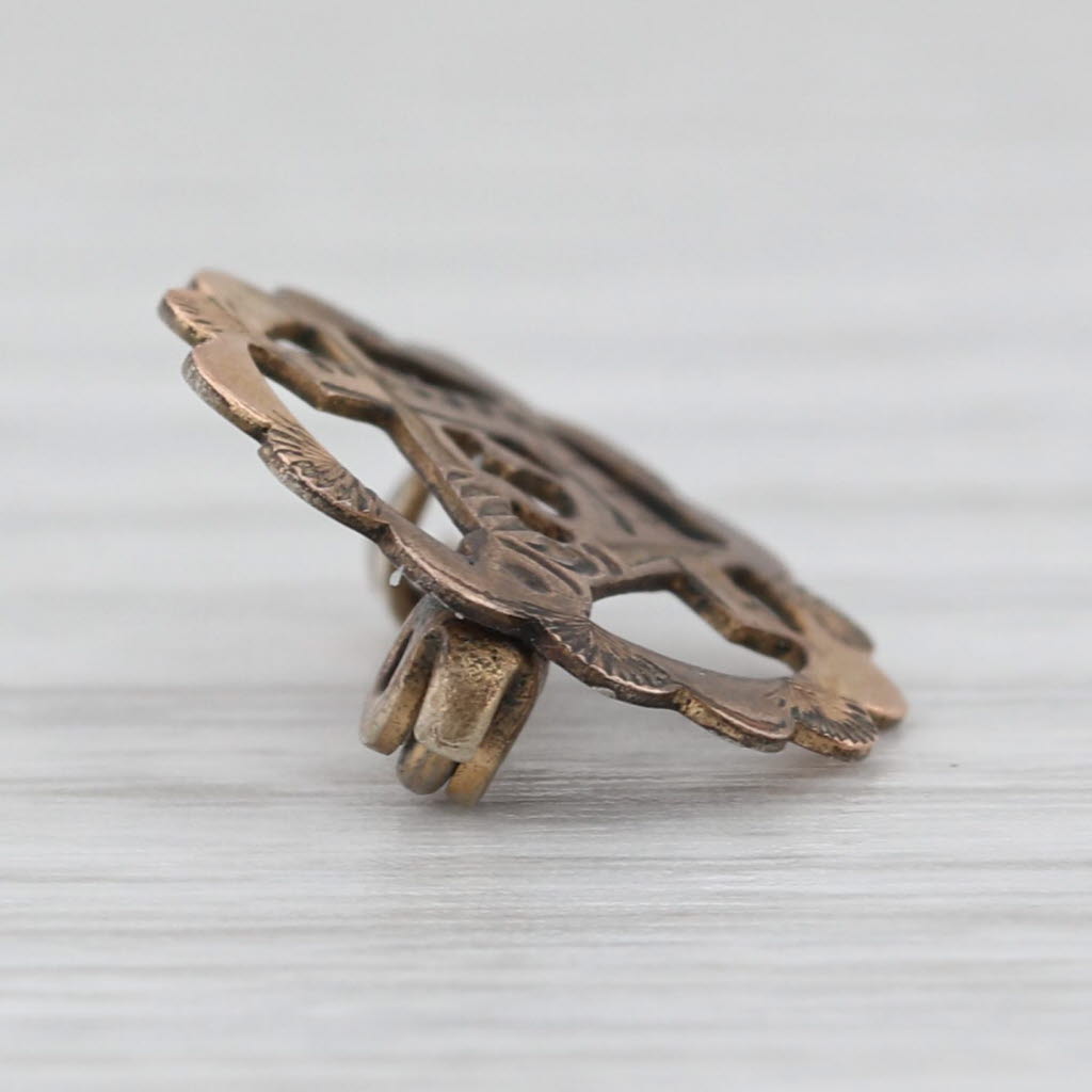 Antique Masonic Pin 5k Gold Square Compass Blue Lodge Emblem Badge