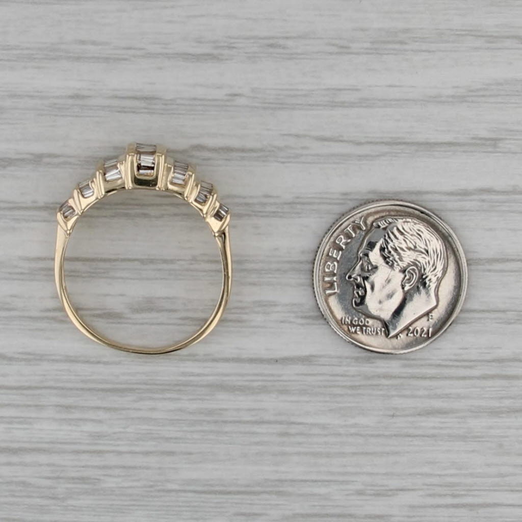 0.96ctw Diamond Tiered Ring 14k Yellow Gold Size 8.25