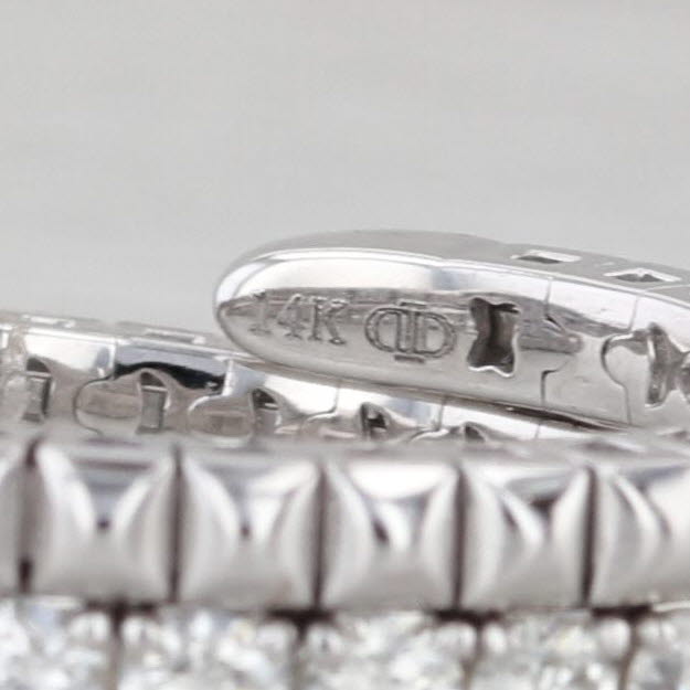 New 0.50ctw Diamond Bypass Wedding Band 14k White Gold Stackable Adjustable Ring