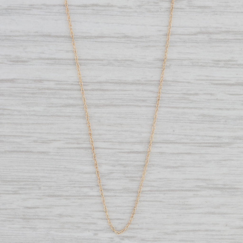 Fine Light Weight Rope Chain Necklace 10k Yellow Gold 18" 1mm