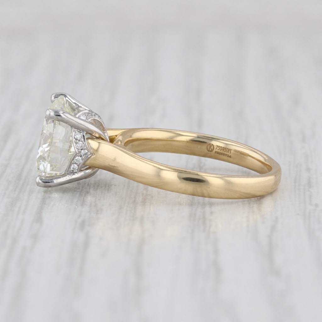 New GIA Round Diamond Solitaire Engagement Ring 18k Gold Platinum Size 6.5