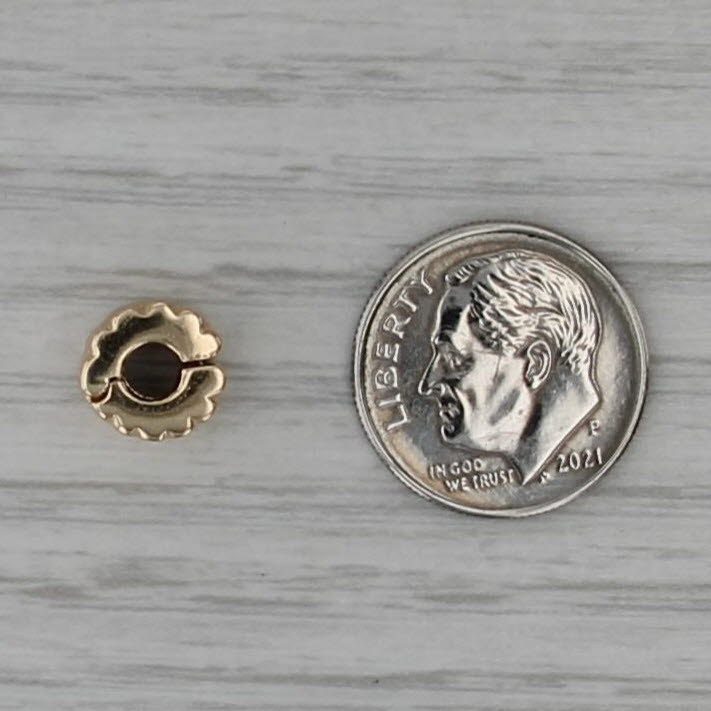 Authentic Pandora 750256 Beveled Clip Lock Charm 14k Gold 585 ALE