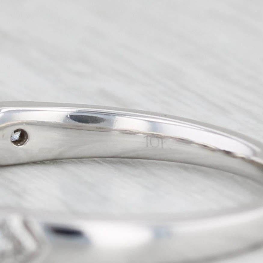 Light Gray 0.15ctw Diamond Ring 10k White Gold Size 6.75 Stackable Wedding Anniversary Band