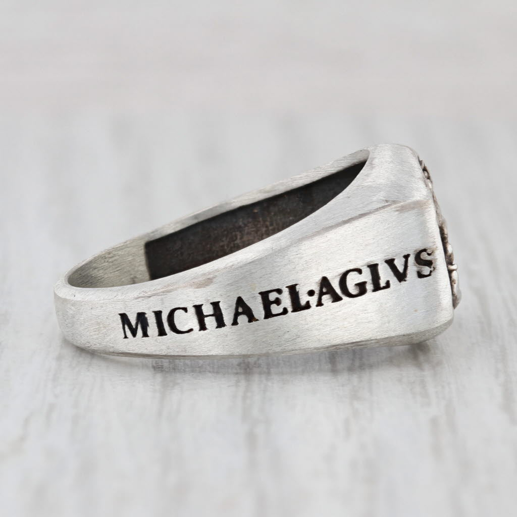 Michelangelo's Creation of Adam Ring Sterling Silver Michael Aglvs Bonarotvs