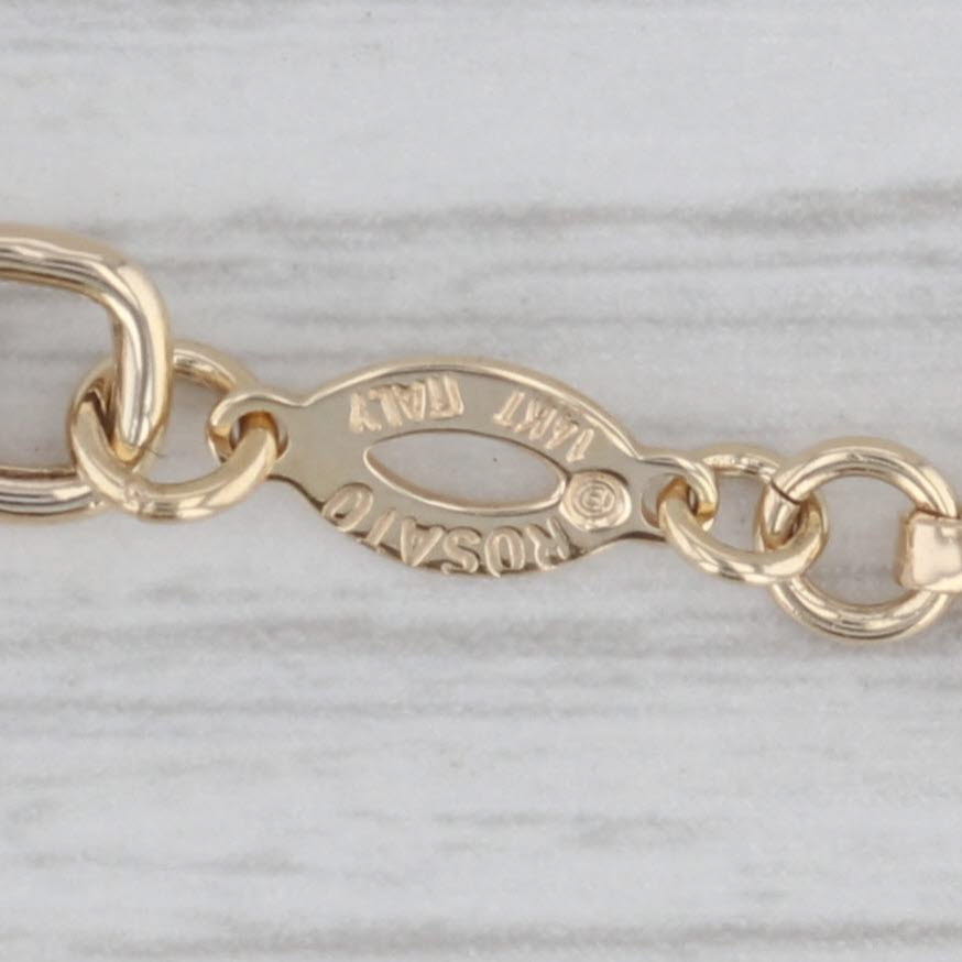 Gray Rosato Cable Chain Bracelet 14k Yellow Gold 6.75" 6.5mm