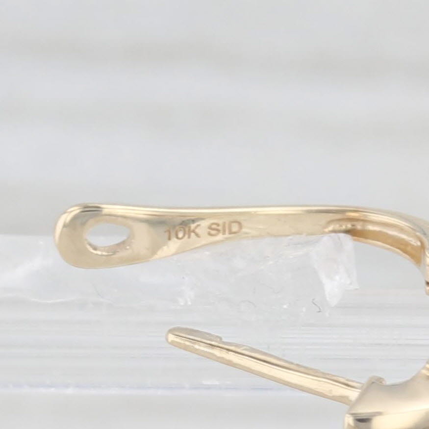Light Gray 0.20ctw Diamond Journey J-Hook Earrings 10k Yellow Gold