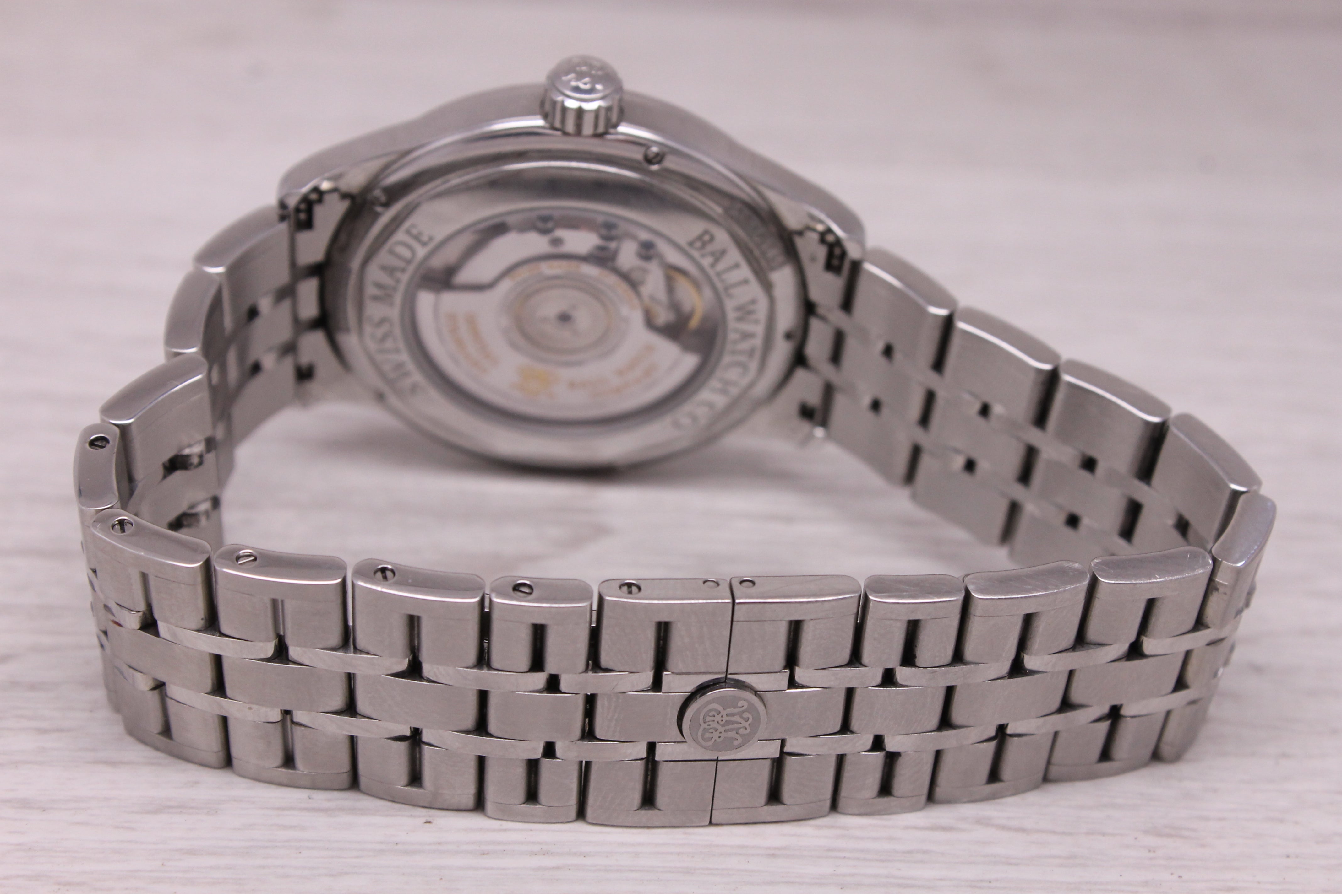 Ball Trainmaster 40mm Steel Automatic Watch Swiss Date NM3888D w/ Box Tag & More