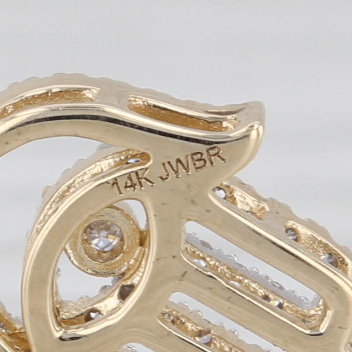 0.15ctw Diamond Hamsa Pendant Necklace 14k Yellow Gold 18" Rope Chain