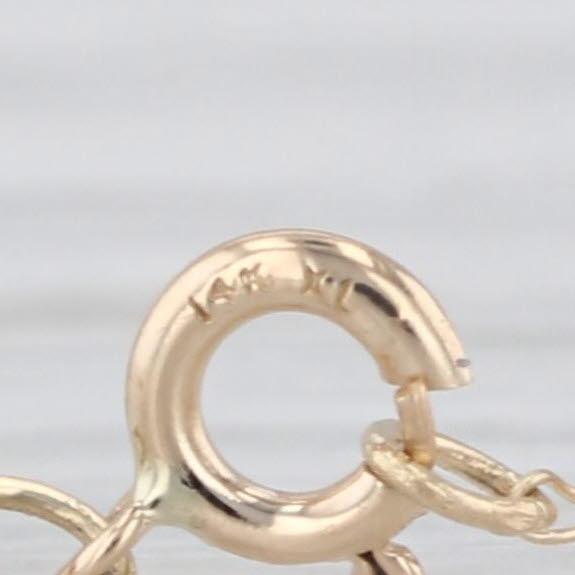 4.50ct Pear Citrine Solitaire Pendant Necklace 14k Gold 18.25" Curb Chain