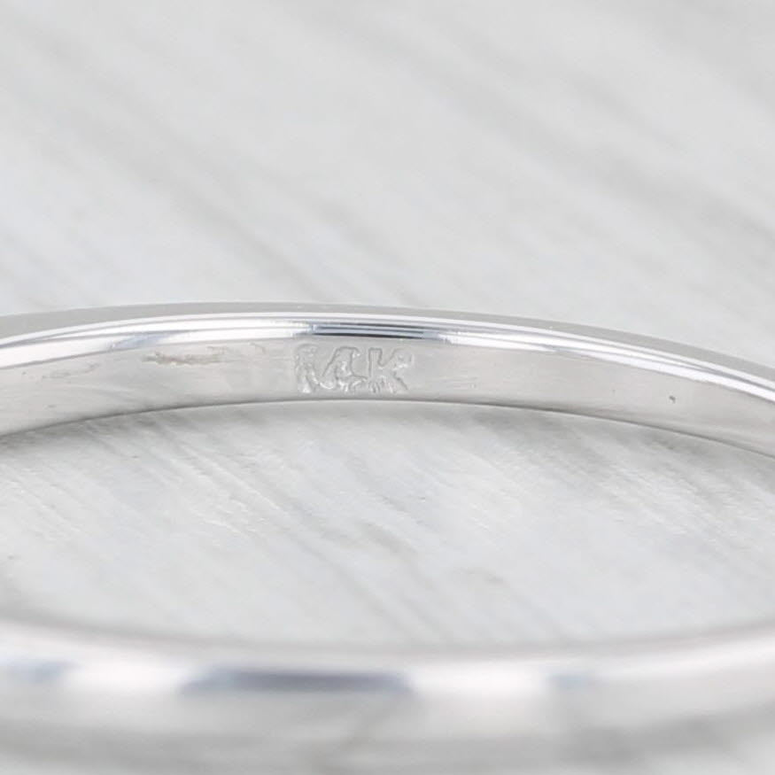 Light Gray 0.22ctw Diamond Ring Jacket Guard 14k White Gold Size 7.25 Wedding Band