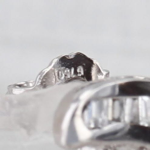 Vintage 1ctw Diamond Fringe Dangle Earrings 18k White Gold