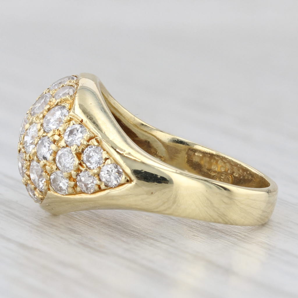 1.63ctw Diamond Cluster Ring 18k Yellow Gold Size 5.75
