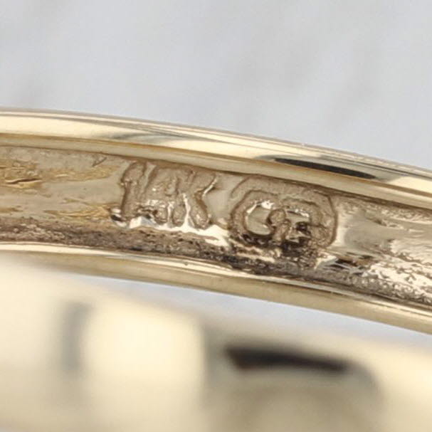 Round Blue Green Assembled Opal Ring 14k Yellow Gold Size 7