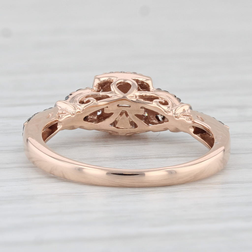 Light Gray Le Vian 0.44ctw Diamond Halo Engagement Ring 14k Rose Gold Size 6.75