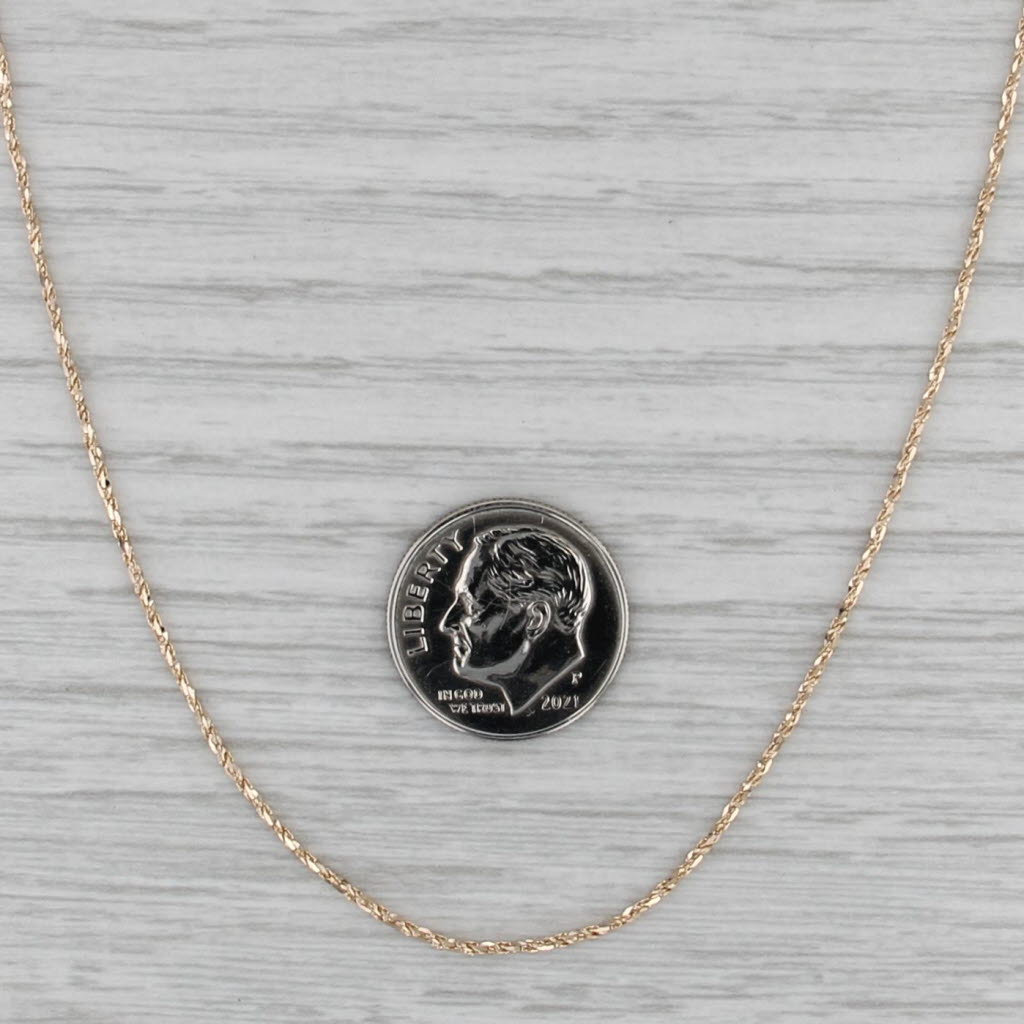 20.25" 1.1mm Nugget Rope Chain 14k Yellow Gold