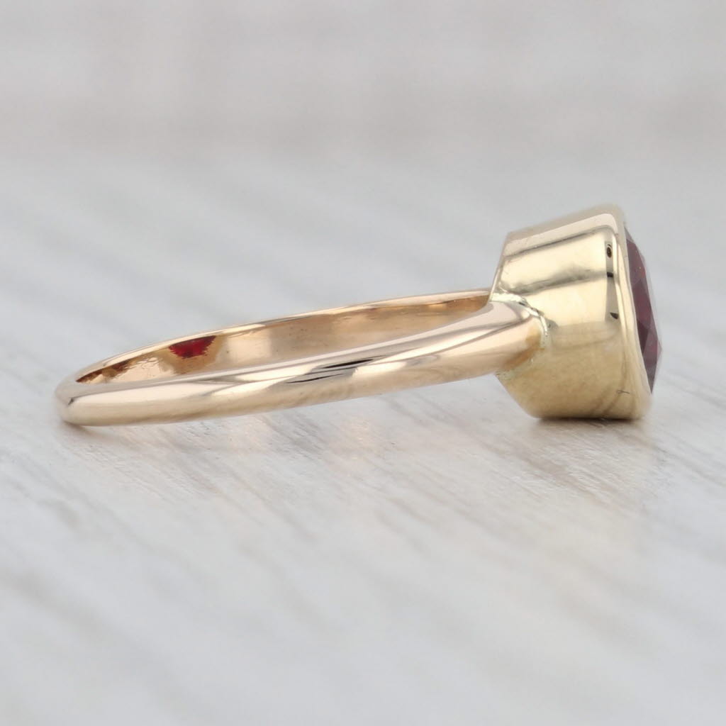 Gray 2.50ct Lab Created Ruby Ring 14k Yellow Gold Size 7.25 Oval Solitaire