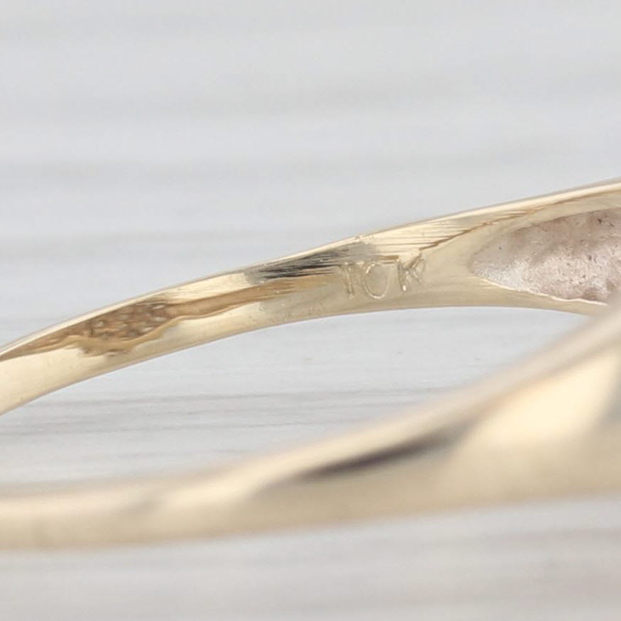 Light Gray 0.20ctw Diamond Cluster Ring 10k Yellow Gold Engagement Size 4.75