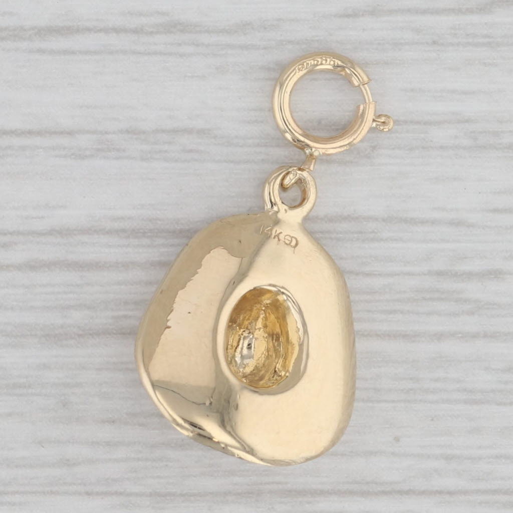 Gray Cowboy Hat Charm 14k Yellow Gold Western Themed Pendant