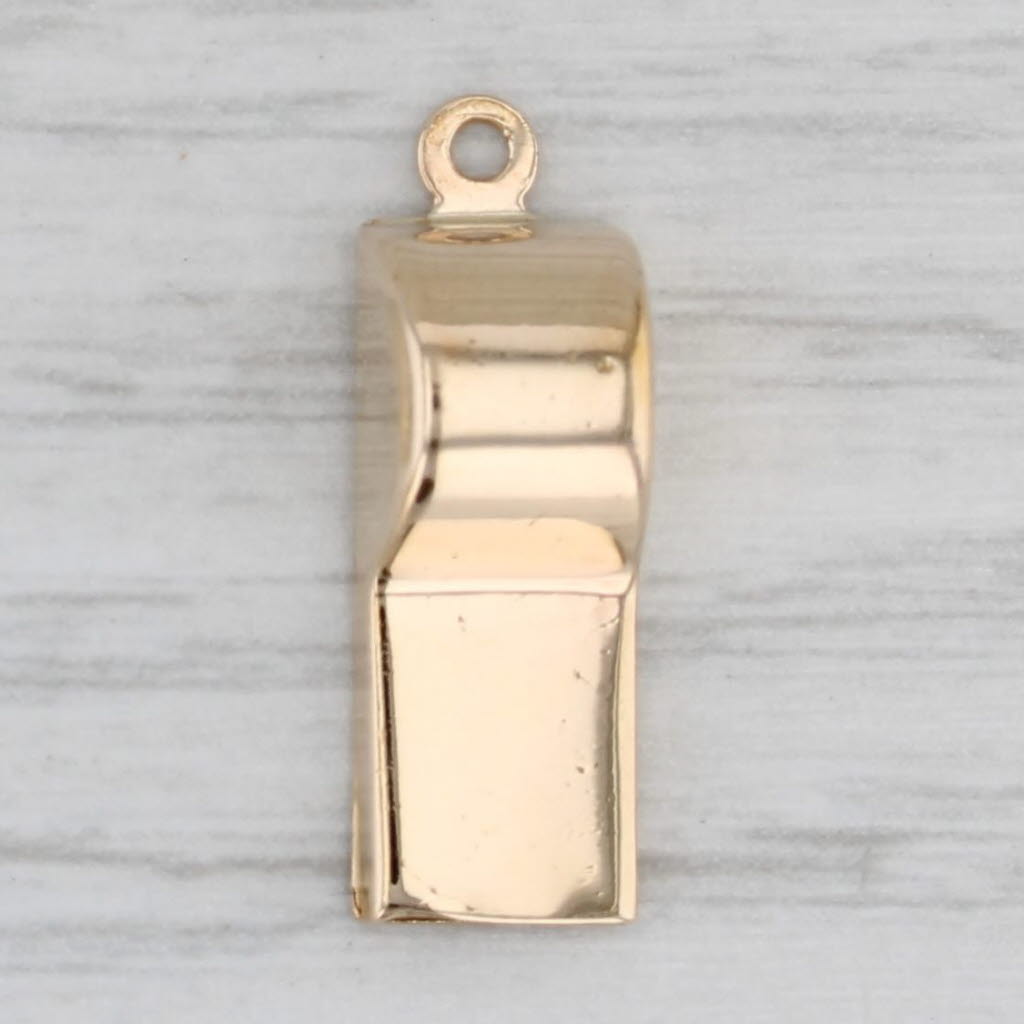 Gray Vintage 14k Yellow Gold Whistle Charm