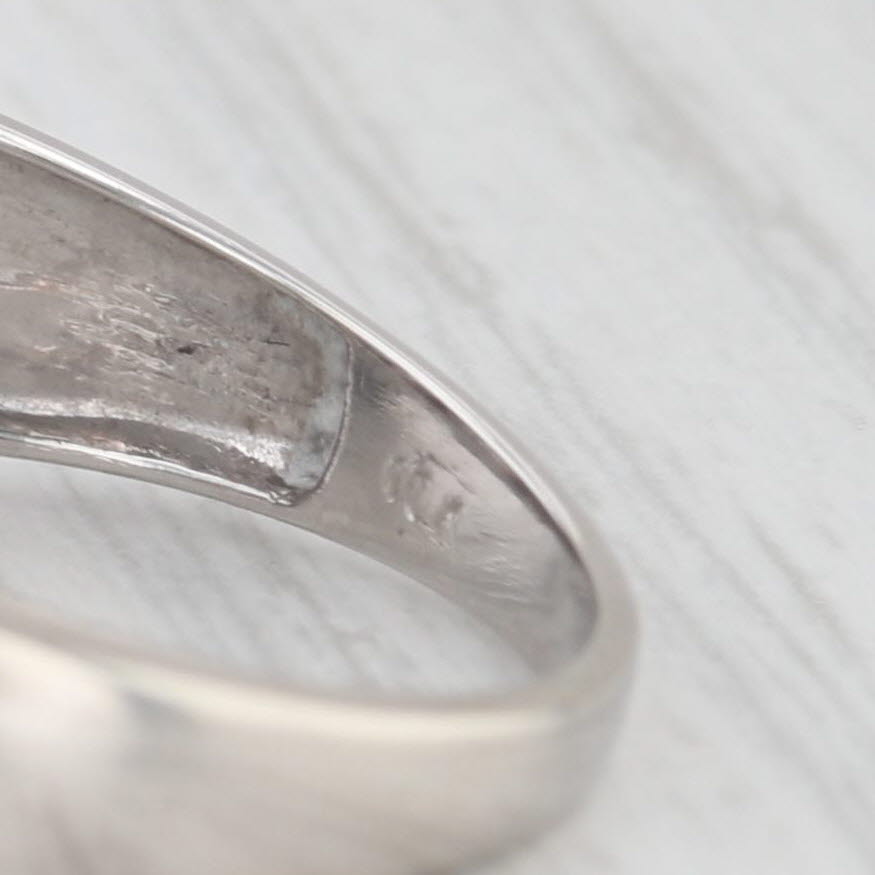 Light Gray 1ctw Round Diamond Halo Engagement Ring 10k White Gold Size 8