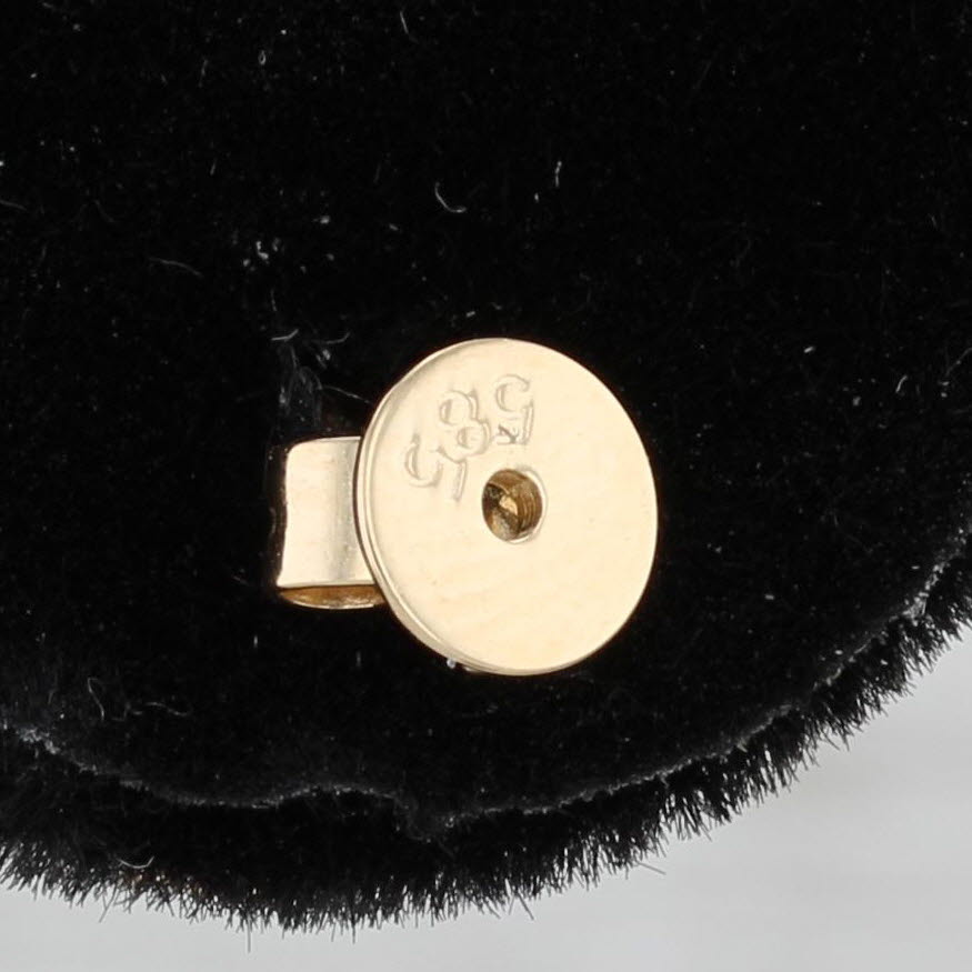 Black New 0.12ctw Diamond J-Hook Earrings 14k Yellow Gold