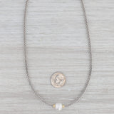 New Lagos Luna Caviar Pearl Necklace Sterling Silver 18k Gold 16" Pouch Tags