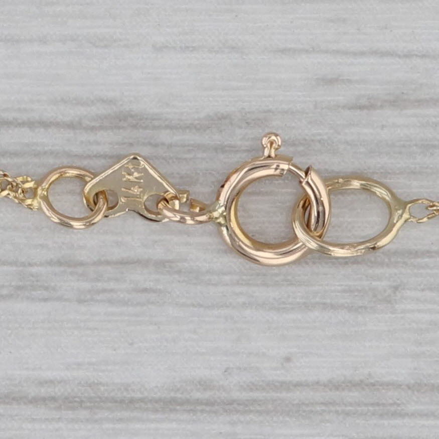 Gray Openwork Cross Pendant Necklace 14k Yellow Gold 18.75" Singapore Chain