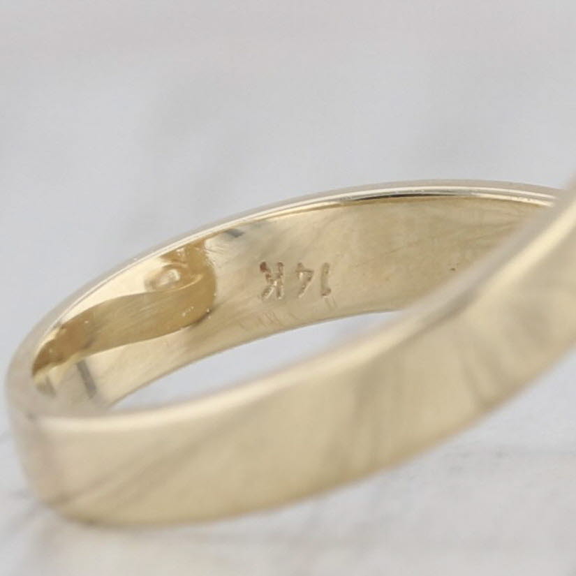 0.50ctw 2-Stone Diamond Bypass Ring 14k Yellow Gold Size 5.5
