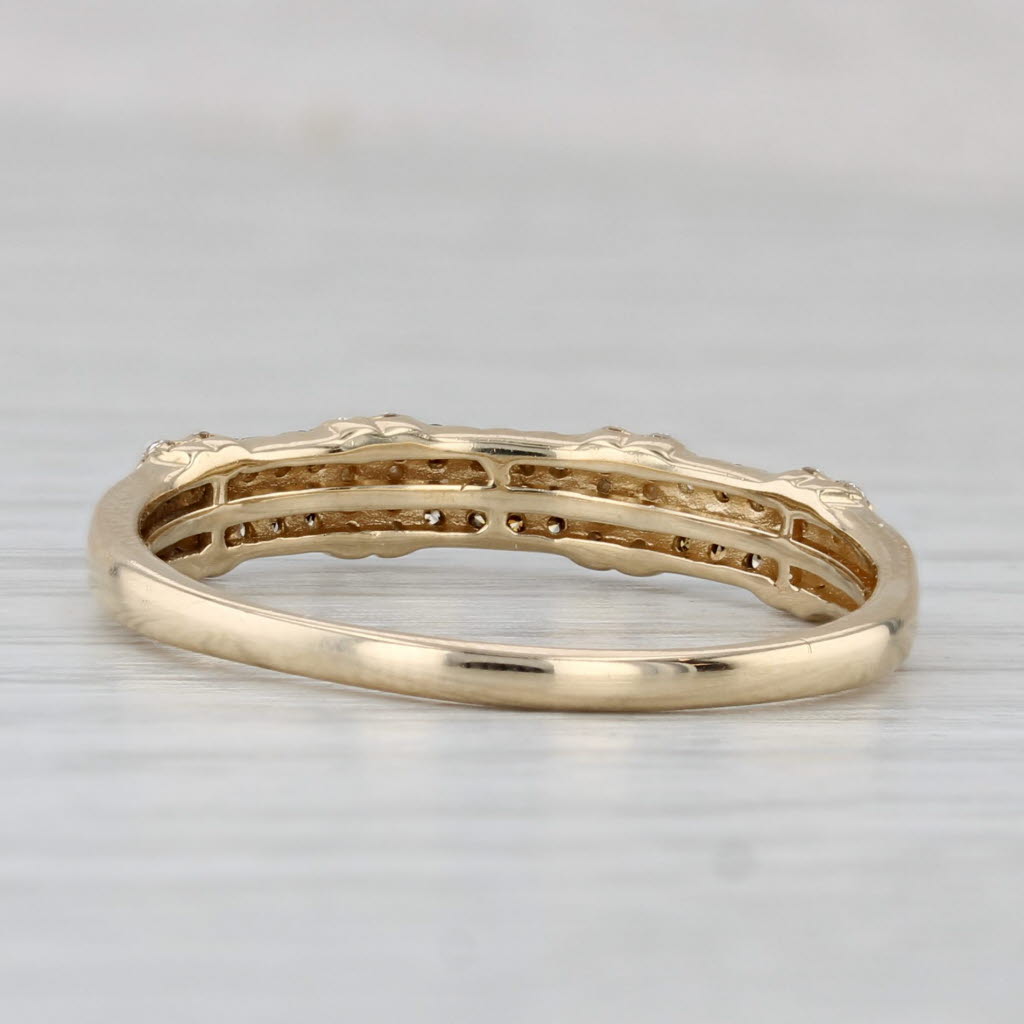 Gray Le Vian 0.34ctw White Champagne Diamond Ring Wedding Band 14k Gold Size 10.75
