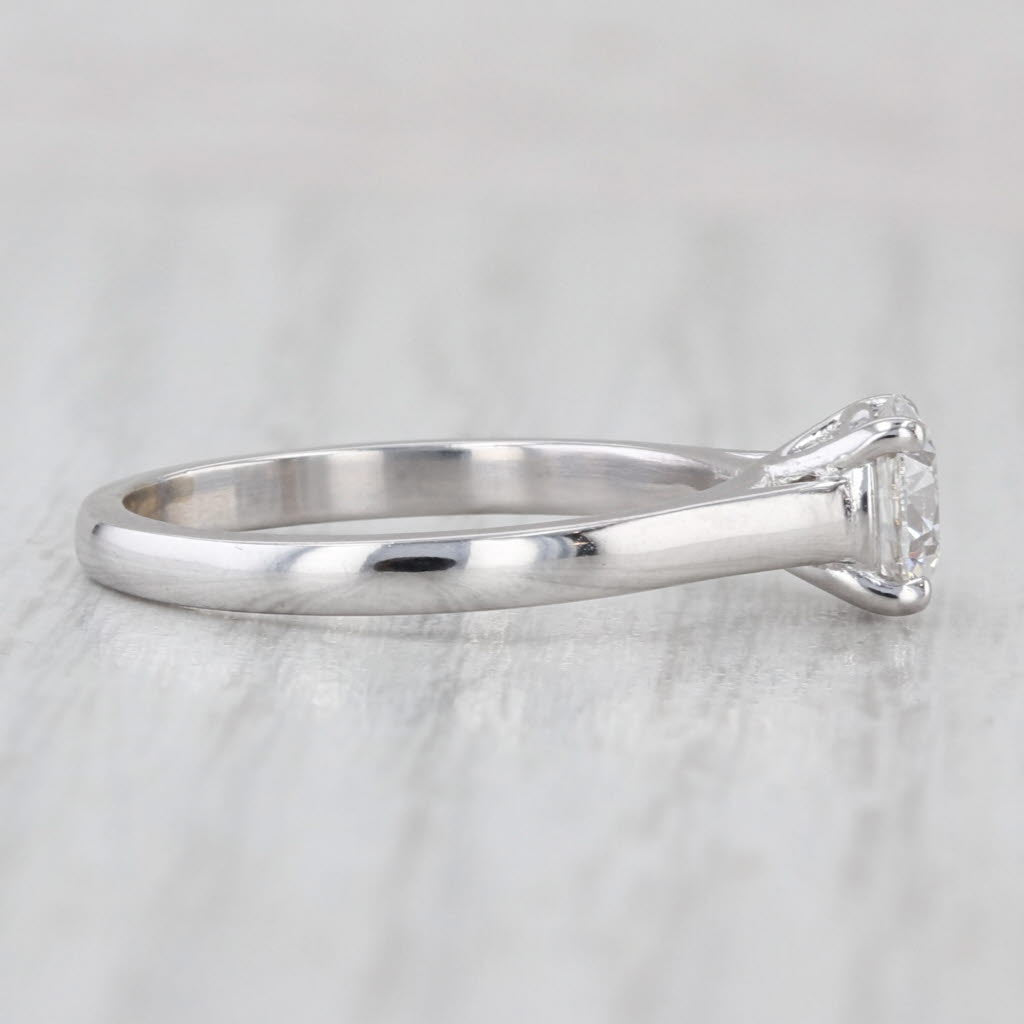 1.06ct Round Lab Grown Diamond Solitaire Engagement Ring 14k White Gold Sz 7 IGI