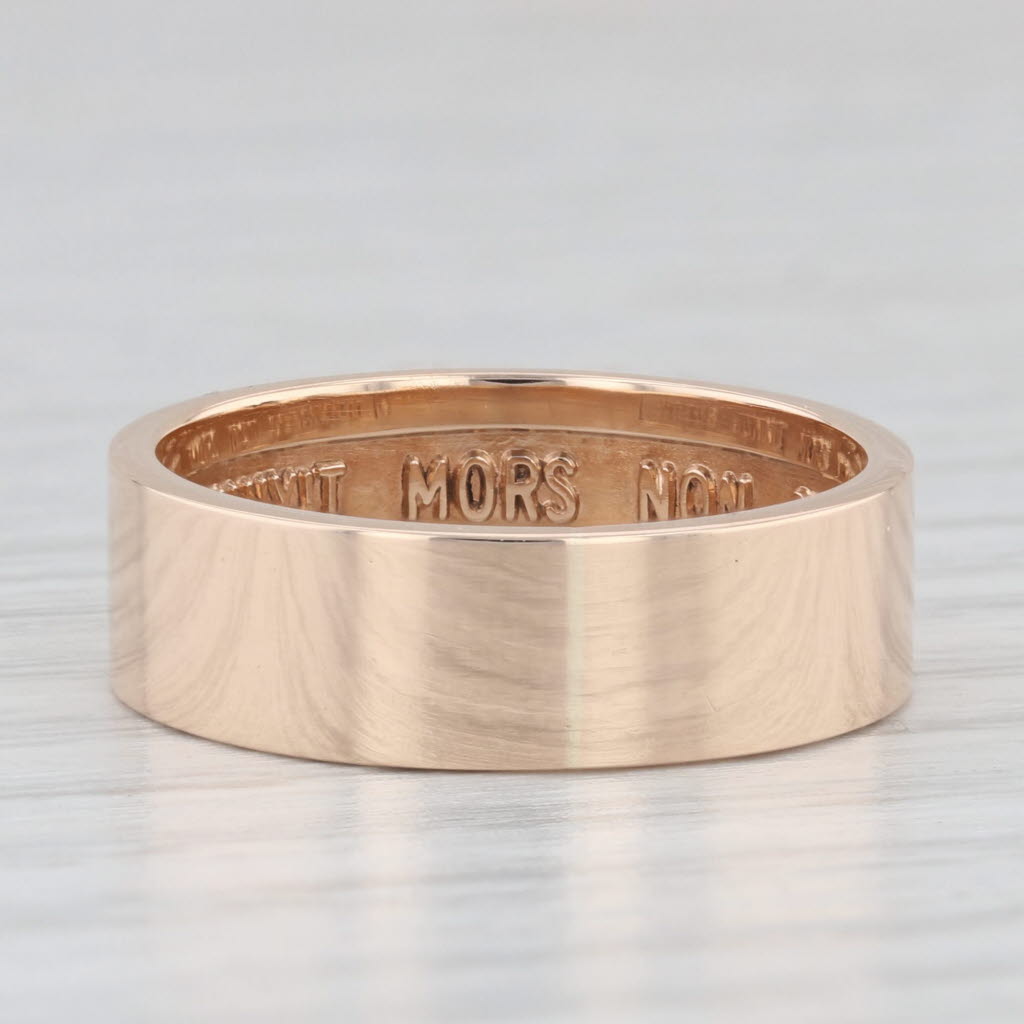 Light Gray 14th Degree Yod Masonic Band 10k Yellow Gold Size 7.5 Scottish Rite Ring