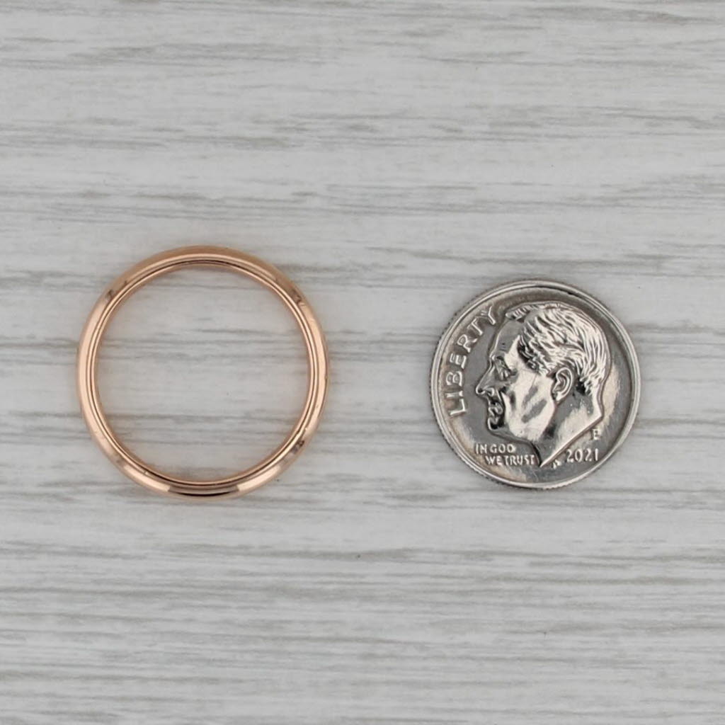 Antique 14k Rose Gold Wedding Band Engraved 1918 Stackable Size 7.5 Ring
