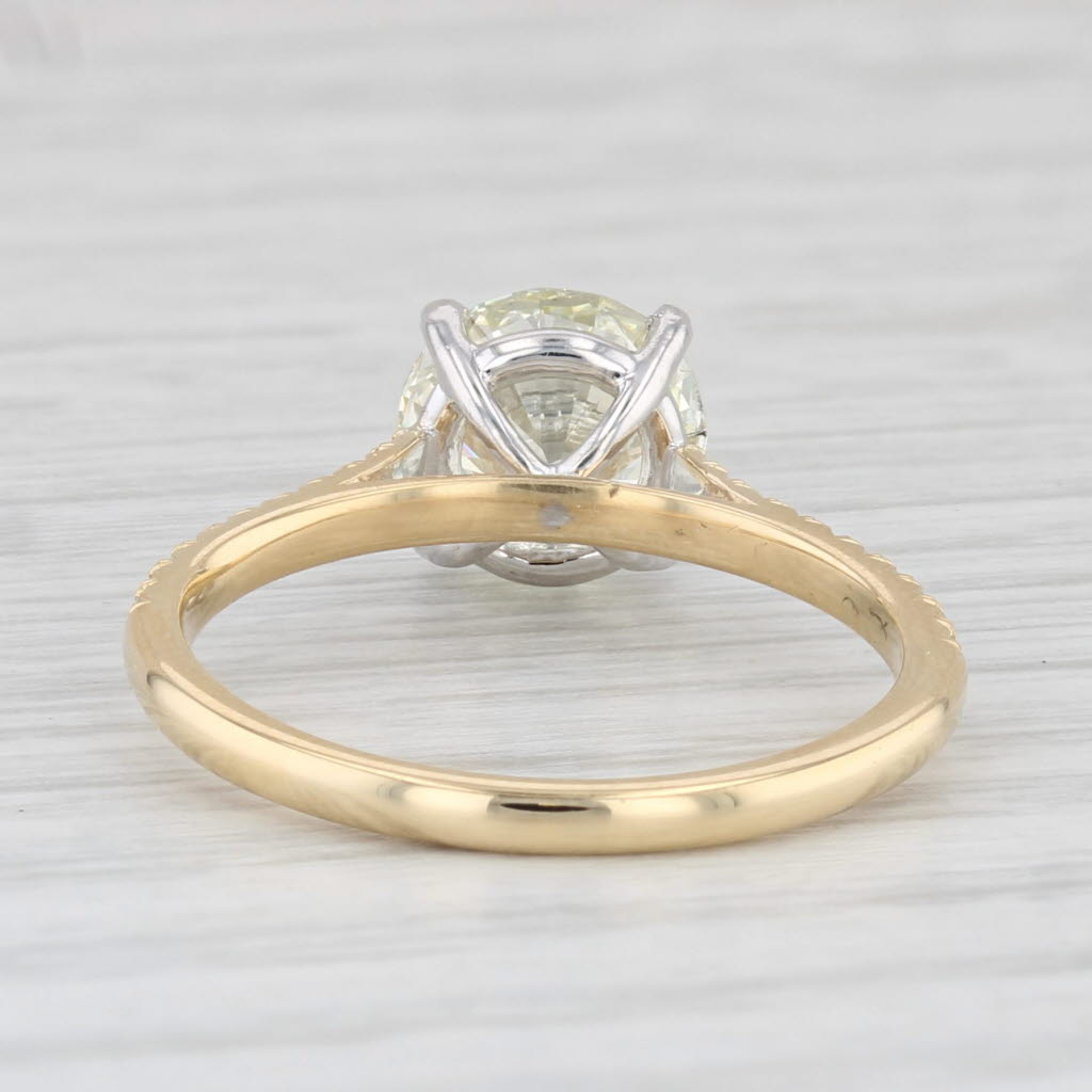 Light Gray New 1.78ct VVS2 Round Diamond Solitaire Engagement Ring 18k Gold Platinum GIA