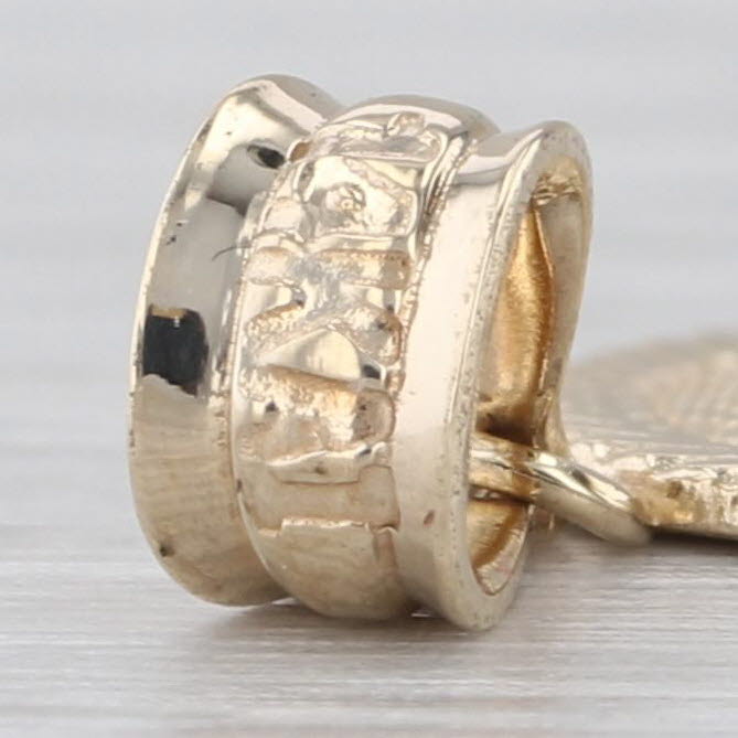 Best Friends Heart Halves 2 Drop Pendants 14k Yellow Gold Gift