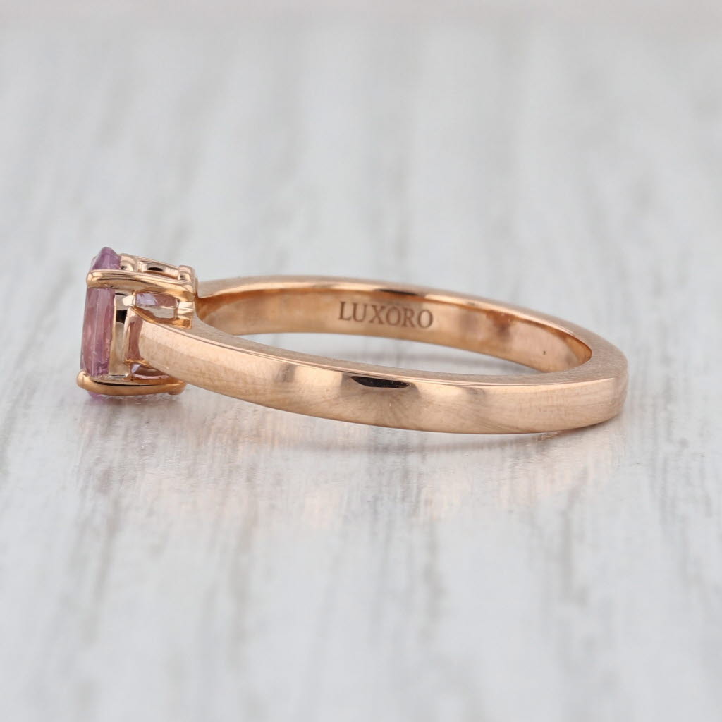 Luxoro 1ct Pink Spinel Solitaire Ring 10k Rose Gold Size 8