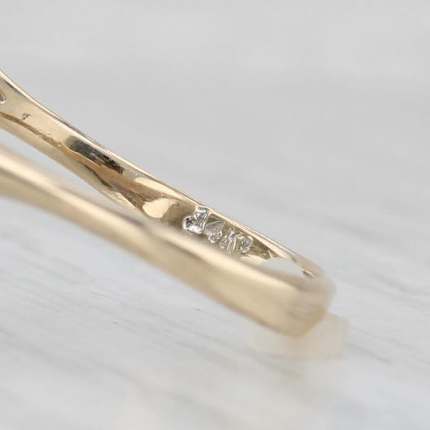 Light Gray 1.50ctw Diamond Cluster Ring 14k Yellow Gold Size 6.5 Cocktail