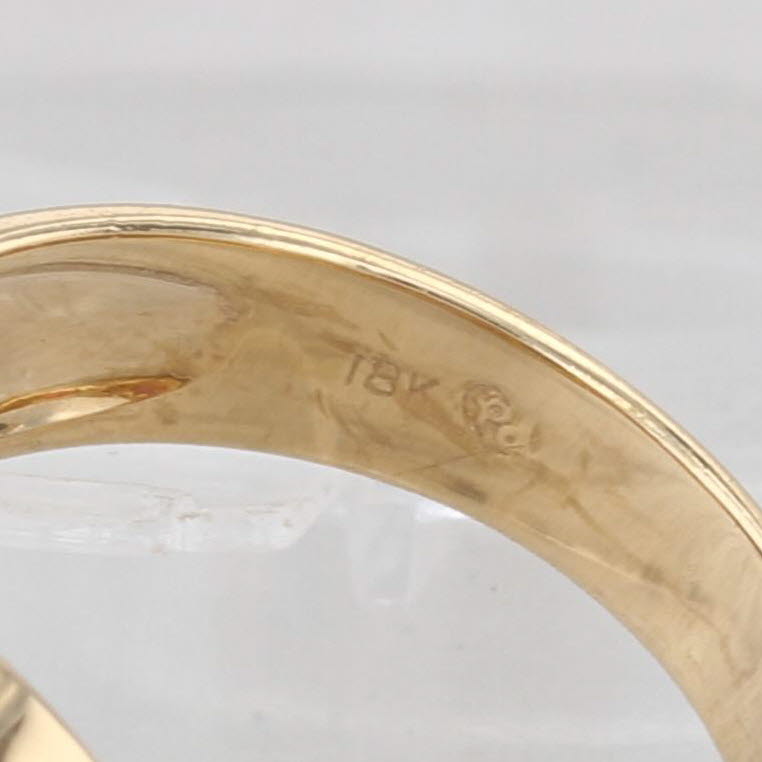 1.92ctw Blue Sapphire Ruby Diamond Ring 18k Yellow Gold Size 6